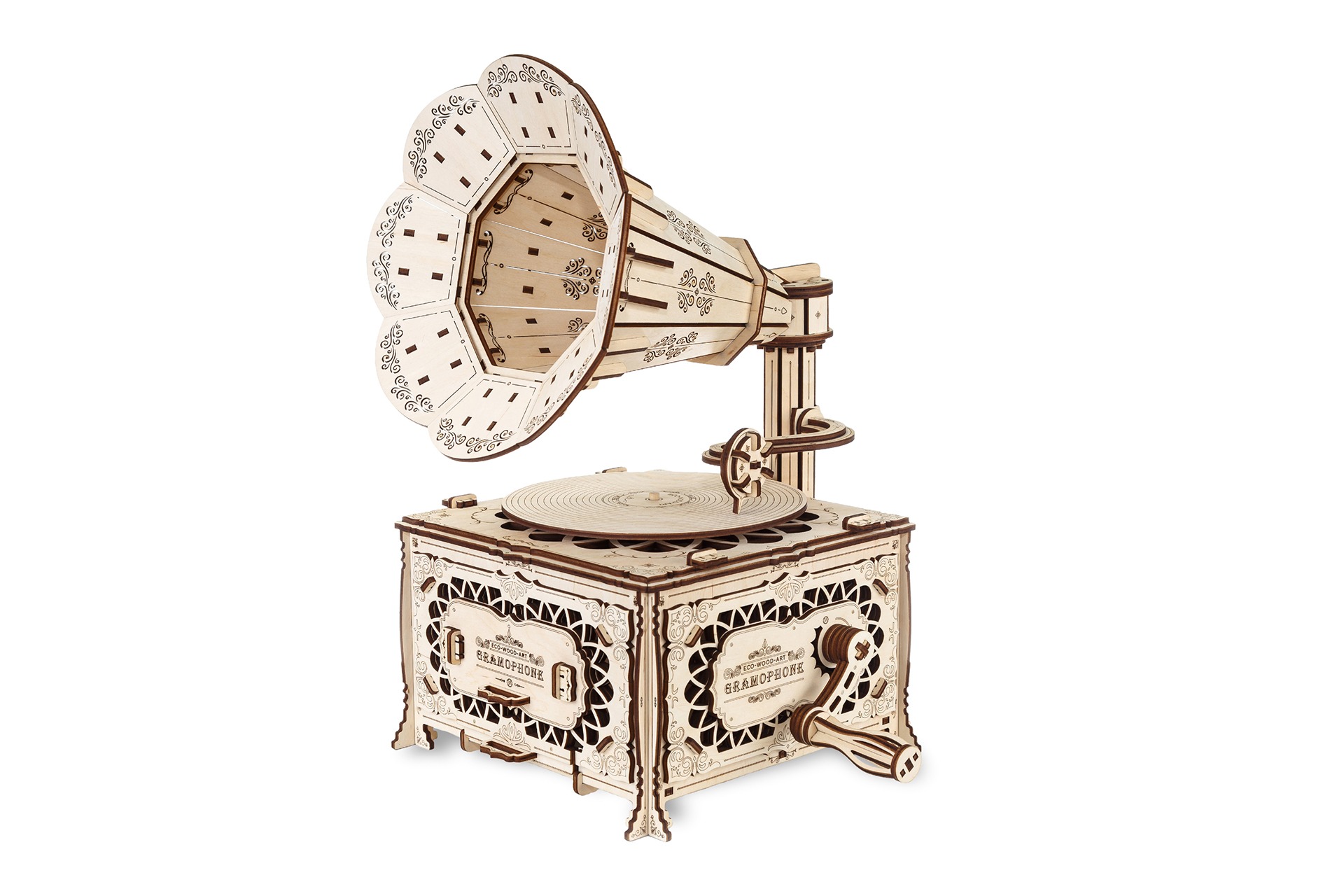 3D Wooden Puzzles/Mechanical Models/Music Box Gramophone Art & Wood 