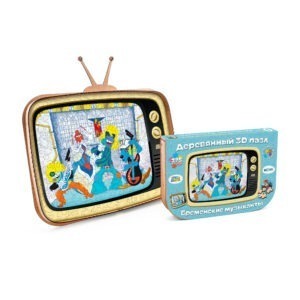 Деревянный 3D пазл  Союзмультфильм "Бременские музыканты" (упаковка трансформер)