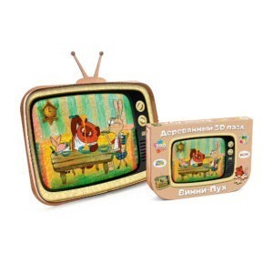 Деревянный 3D пазл  Союзмультфильм "Винни Пух" (упаковка трансформер)